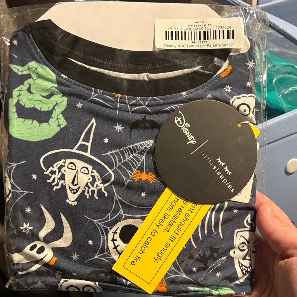 NWT little sleepies’s nightmare before Christmas long sleeved pajama set 2T - Picture 2 of 3